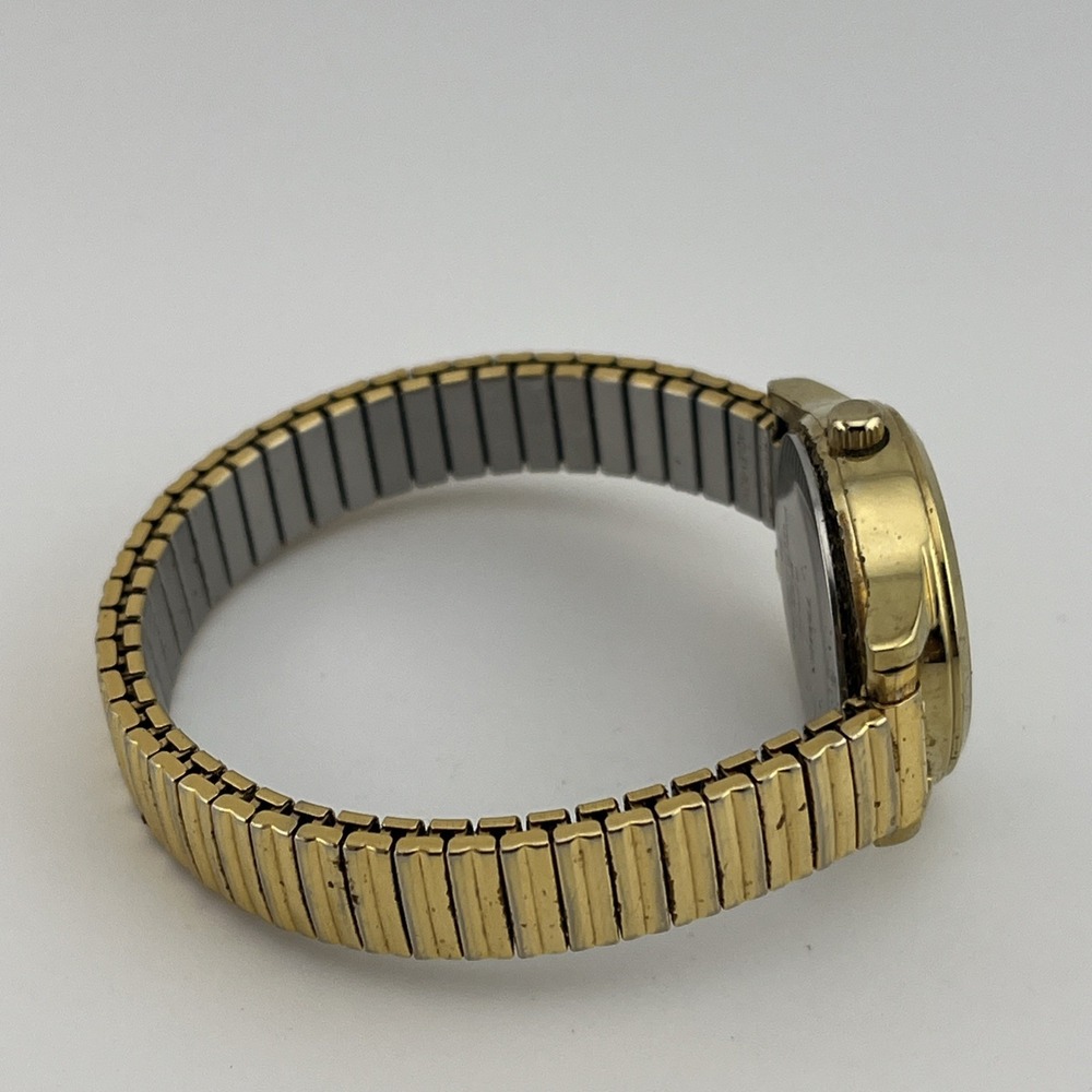 Timex Indiglo Watch Women 25mm Gold Case MOP Dial Stretch Band-‎ New Battery - Picture 5 of 8